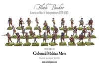 Colonial Militia Men: Warlord Games Black Powder
