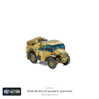 Britain - 8th Army 25-pdr Light Artillery, Quad Tractor & Limber: Warlord Games Bolt Action