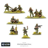Germany - Afrika Korps Support Group (Hq, Mortar & Mmg): Warlord Games Bolt Action