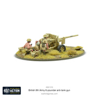 Britain - 8th Army 6 Pounder Anti-Tank Gun: Warlord Games Bolt Action