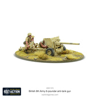 Britain - 8th Army 6 Pounder Anti-Tank Gun: Warlord Games Bolt Action