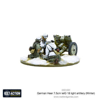 Germany - Heer 7.5cm Leig 18 Light Artillery (Winter): Warlord Games Bolt Action