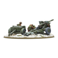Britain - 25-Pdr Light Howitzer with British Infantry (Winter) Crew: Warlord Games Bolt Action