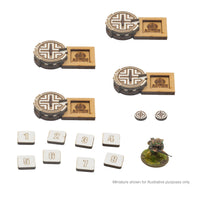 Germany - MDF Artillery Zeroing In Markers: Warlord Games Bolt Action