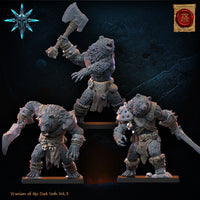 Werebears Unit: Lost Kingdom Miniatures Warriors of the Dark Gods Resin 3D Print