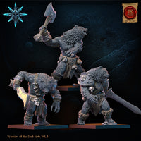 Werebears Unit: Lost Kingdom Miniatures Warriors of the Dark Gods Resin 3D Print