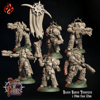Black Guard Troopers: Crippled God Foundry Grim Dark Future Resin 3D Print