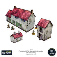 Pre-Painted WWII Normandy Homestead with Outbuildings: Warlord Games Bolt Action
