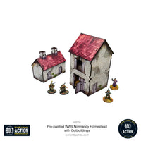 Pre-Painted WWII Normandy Homestead with Outbuildings: Warlord Games Bolt Action