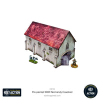 Pre-Painted WWII Normandy Cowshed: Warlord Games Bolt Action