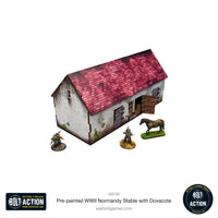 Pre-Painted WWII Normandy Stable with Dovecote: Warlord Games Bolt Action
