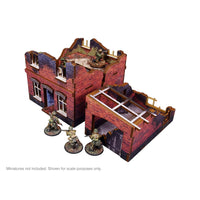 Pre- Painted WW2 Ostfront Stalingrad Small House with Garage: Warlord Games Terrain