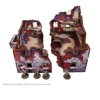 Pre-Painted WW2 Ostfront Stalingrad Apartment Block Front: Warlord Games Terrain