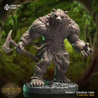 Vardelf the Shapeshifter - Werebear Form: Crippled God Foundry Age of Fantasy 3D Print