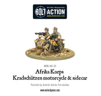 Germany - Afrika Korps Kradschutzen Motorcycle & Sidecar: Warlord Games Bolt Action