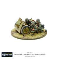 Germany - Heer 75mm Leig 18 Light Artillery: Warlord Games Bolt Action