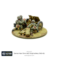 Germany - Heer 75mm Leig 18 Light Artillery: Warlord Games Bolt Action