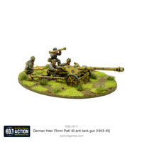 Germany - Heer Pak 40 Anti-Tank Gun: Warlord Games Bolt Action
