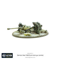 Germany - Heer 75mm Pak 40 Anti-Tank Gun (Winter): Warlord Games Bolt Action