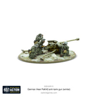 Germany - Heer 75mm Pak 40 Anti-Tank Gun (Winter): Warlord Games Bolt Action