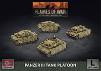 Germany - Panzer III Tank Platoon: Battlefront Miniatures Flames of War