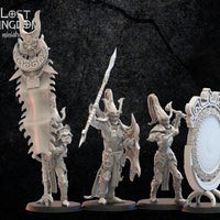 Nightfall Knights Command Group: Lost Kingdom Miniatures NIght Elves Resin 3D Print