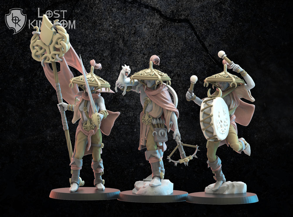 Akkorokamui Corsairs Command Group: Lost Kingdom Miniatures NIght Elves Resin 3D Print