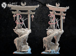 Shigeko, Miko on Sacrifice Stone: Lost Kingdom Miniatures NIght Elves Resin 3D Print