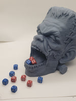 Halloween Special Frankenstein Head: Slope 3D Dice Tower
