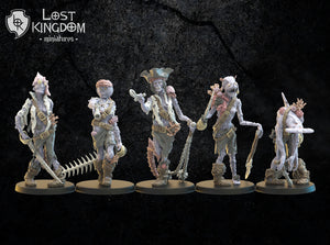 Deep Sea Zombies: Lost Kingdom Miniatures Undead of Misty Island Resin 3D Print