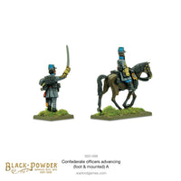 CONFEDERATE OFFICERS ADVANCING (FOOT & MOUNTED) A Warlord Games Black Powder
