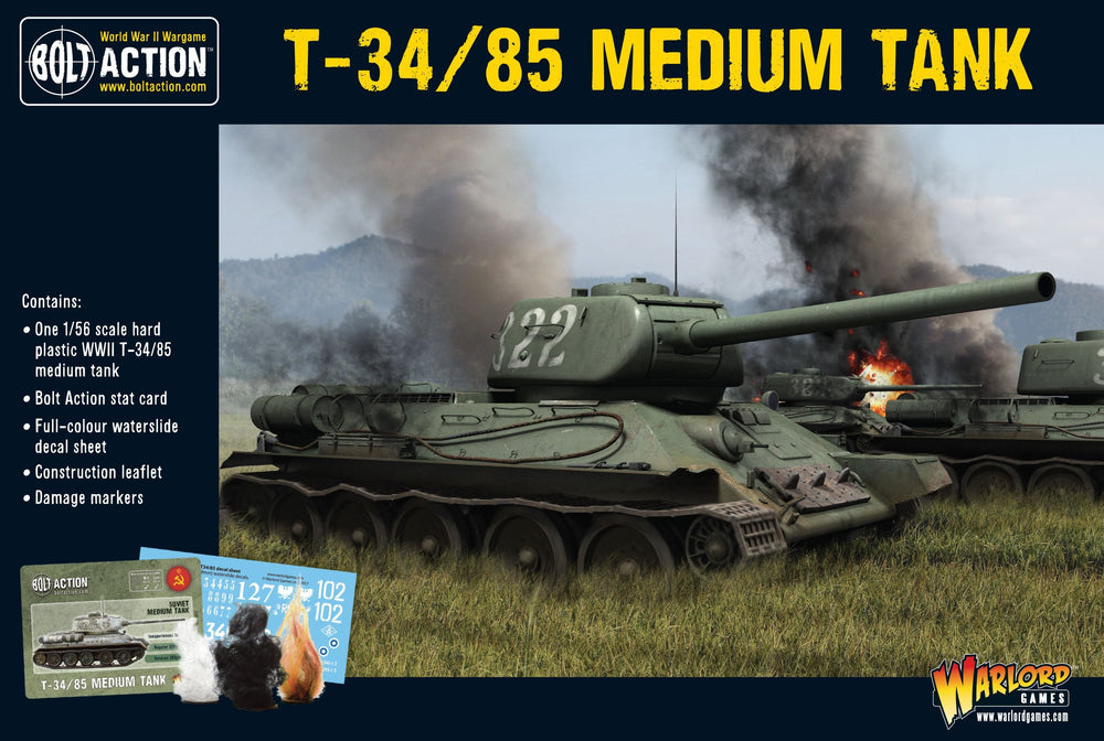 SOVIET UNION: T34/85 MEDIUM TANK Warlord Games Bolt Action