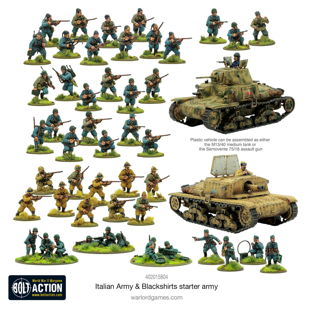 ITALY: ARMY & BLACKSHIRTS STARTER ARMY Warlord Games Bolt Action