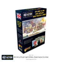 Britain - 8th Army 25-pdr Light Artillery, Quad Tractor & Limber: Warlord Games Bolt Action
