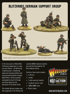 GERMANY: BLITZKRIEG SUPPORT GROUP (HQ, MORTAR & MMG) WG Bolt Action