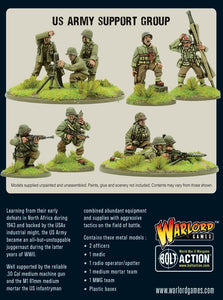 USA: ARMY SUPPORT GROUP (HQ, MORTAR & MMG) Warlord Games Bolt Action