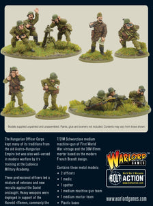 Axis Powers - Hungarian Army Support Group (Hq, Mortar & Mmg): Warlord Games Bolt Action