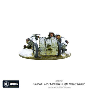 GERMANY: HEER 7.5CM LEIG 18 LIGHT ARTILLERY (WINTER) Warlord Games Bolt Action