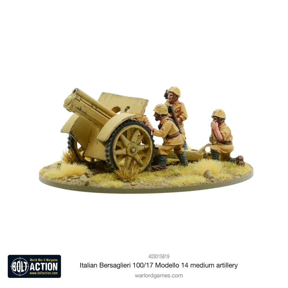 ITALY BERSAGLIERI 100/17 MODELLO 14 MEDIUM ARTILLERY  Warlord Games Bolt Action