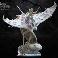 Elnora "Nightwind "Acheron on Undead Bat Ray: Lost Kingdom Miniatures Undead of Misty Island Resin 3D Print