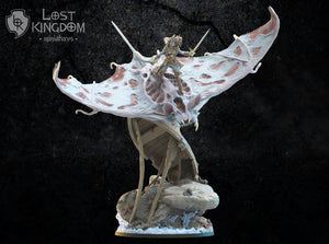 Elnora "Nightwind "Acheron on Undead Bat Ray: Lost Kingdom Miniatures Undead of Misty Island Resin 3D Print