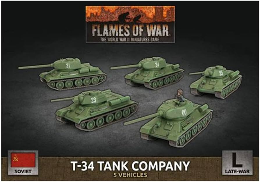 SOVIET UNION: T-34 TANK COMPANY Battlefront Miniatures Flames of War