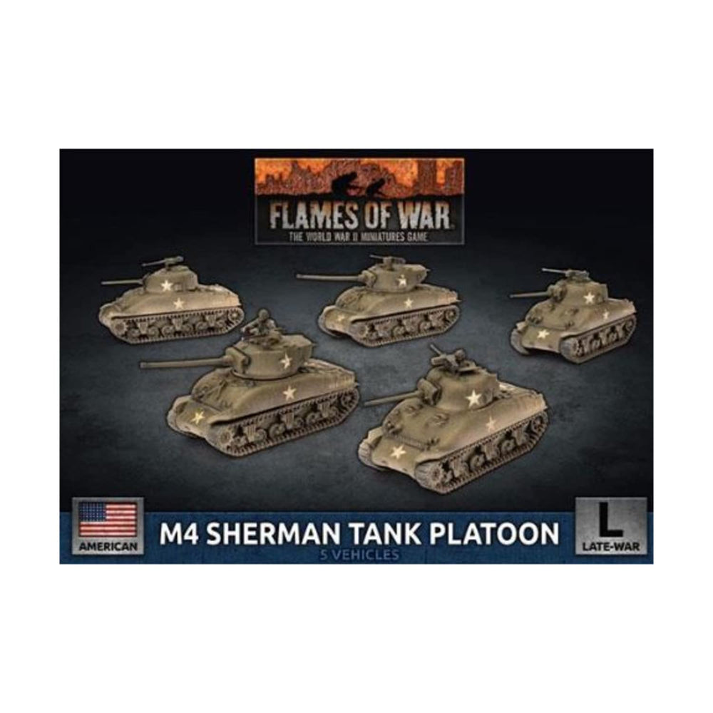 USA: M4 SHERMAN TANK PLATOON Battlefront Miniatures Flames of War