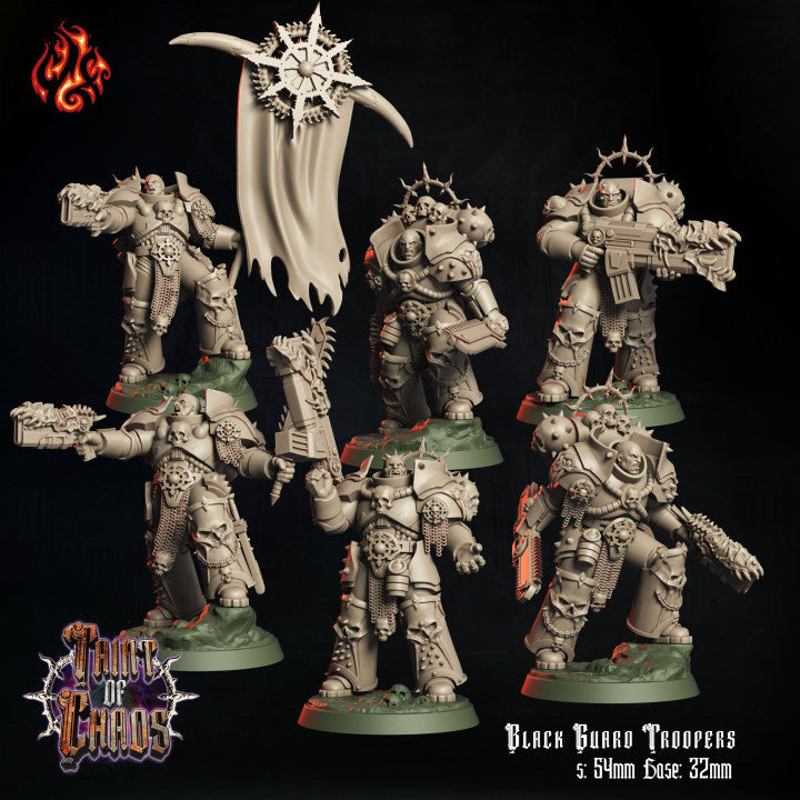 Black Guard Troopers: Crippled God Foundry Grim Dark Future Resin