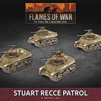 BRITAIN: STUART RECCE PATROL  Battlefront Miniatures Flames of War