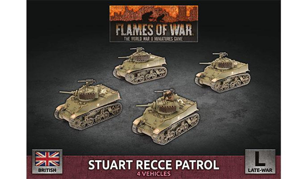 BRITAIN: STUART RECCE PATROL  Battlefront Miniatures Flames of War