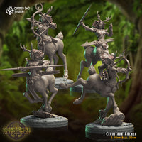 Cervitaur Archers: Crippled God Foundry Age of Fantasy 3D Print
