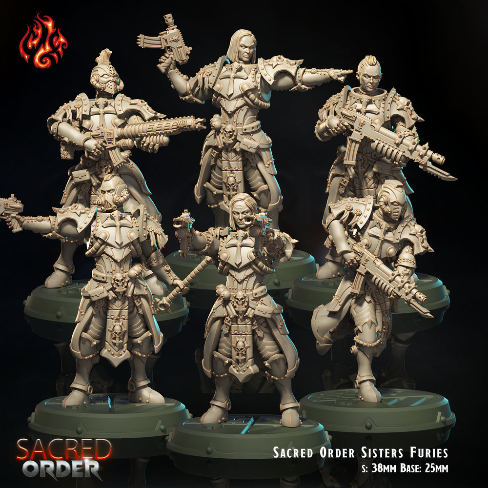 Sacred Order Furies: Crippled God Foundry Grim Dark Future Sisters of the Sacred Order 3D Resin Print