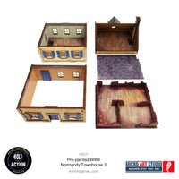 Pre-painted WW2 Normandy Townhouse 3: Warlord Games Bolt Action
