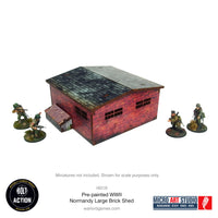 Pre-Painted WW2 Normandy Large Brick Shed: Warlord Games Bolt Action
